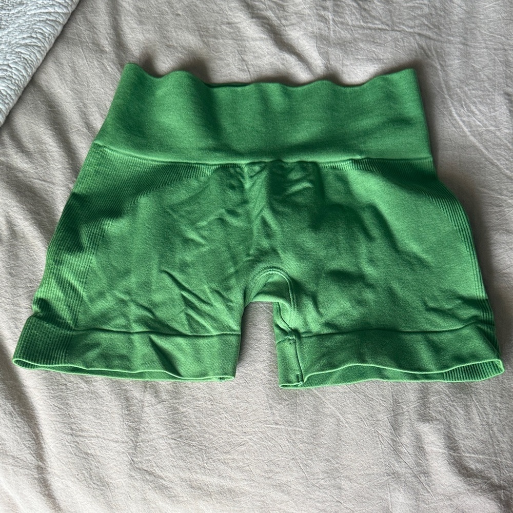 SET Active Bright Green High-Waist Seamless Bike Shorts